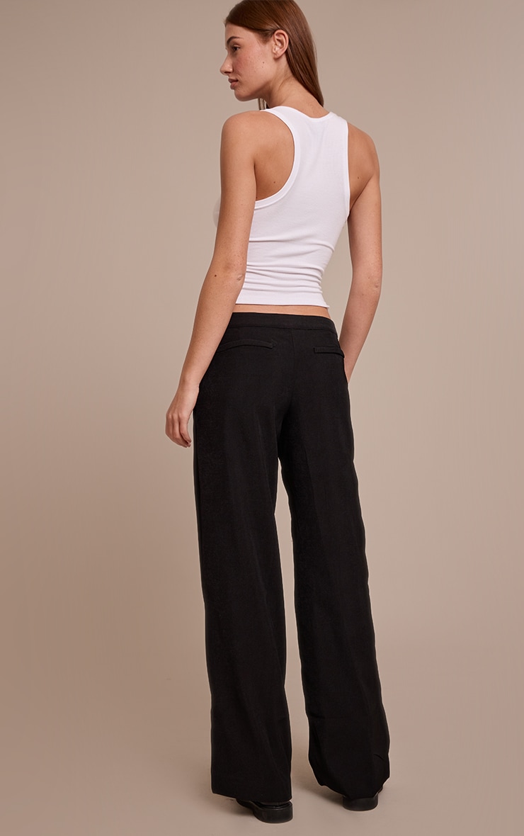 Black Heavy Weight Woven Pants image 3