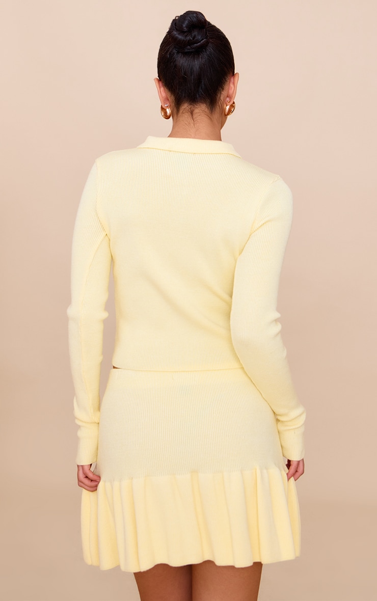 Haut Jaune en maille tricot Boutonné image 2