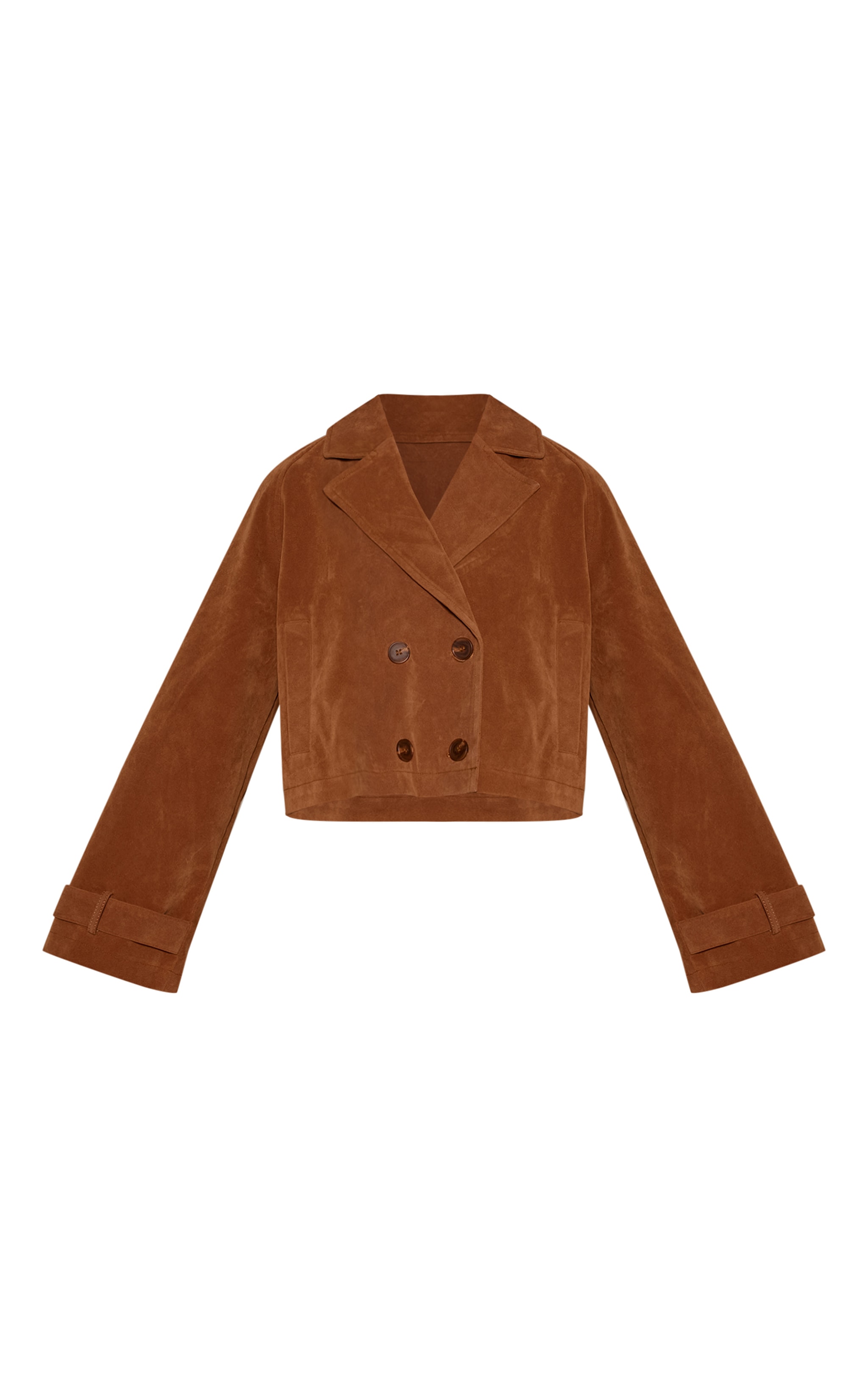 Toffee Suede Cropped Trench image 5