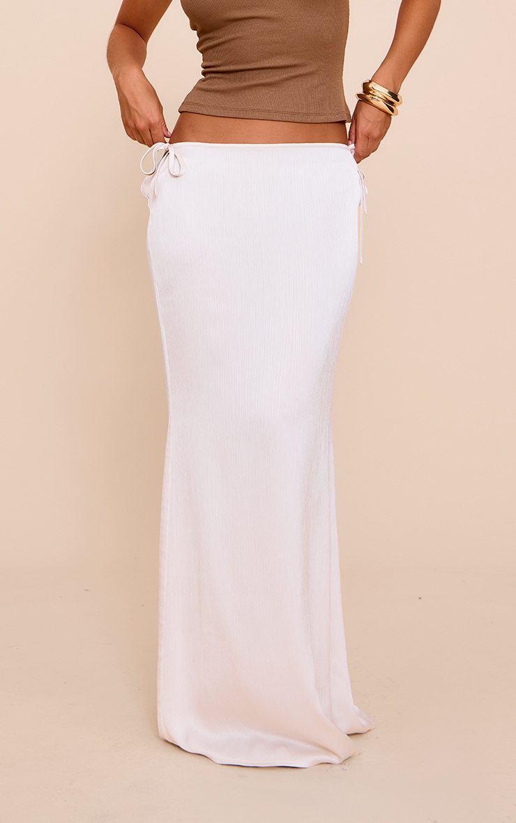 Cream Low Rise Maxi Skirt image 2