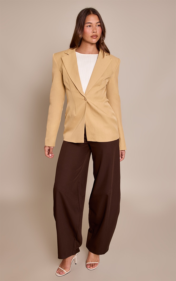 Camel Cinch Hip Blazer image 3