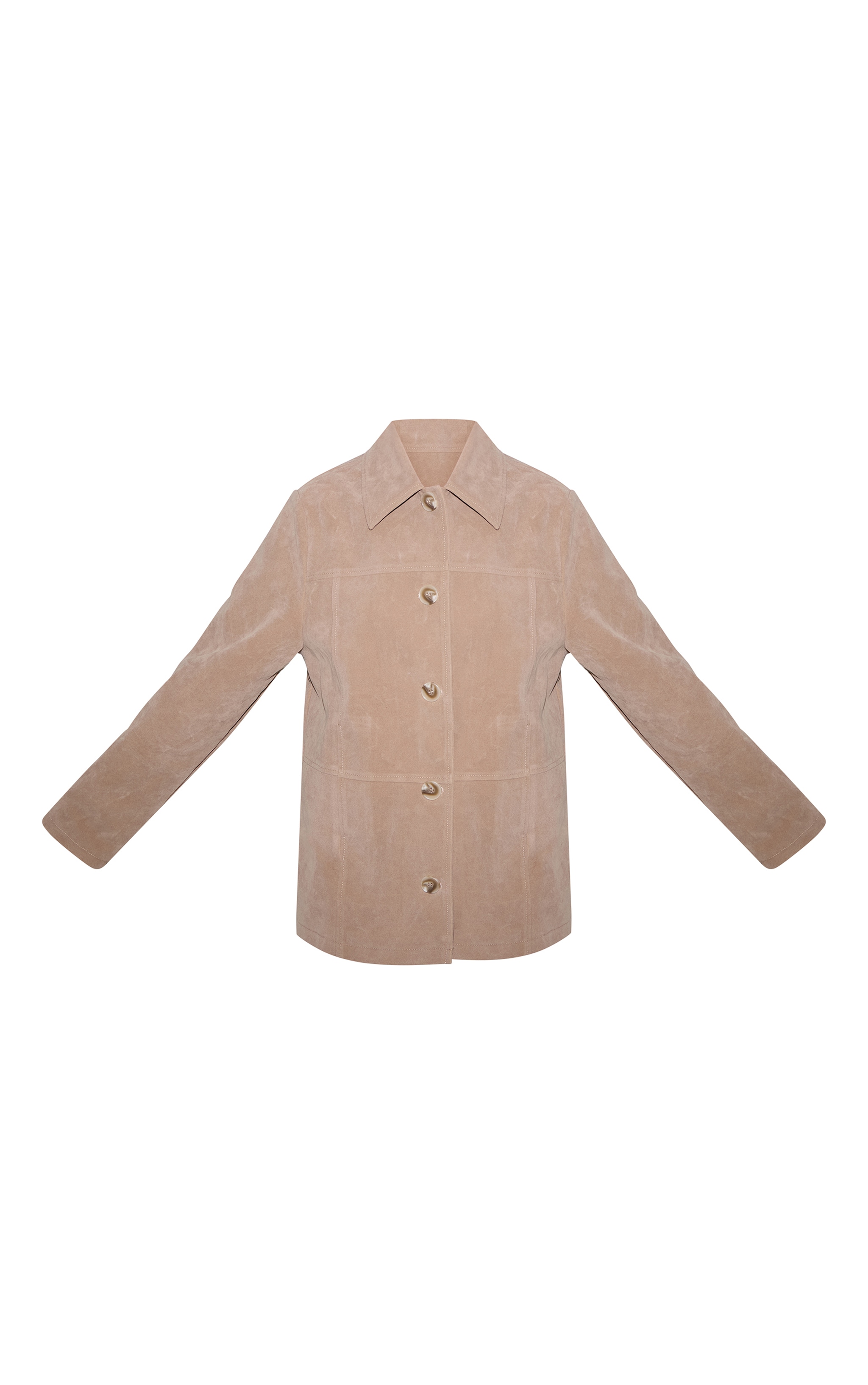 Veste en suédine sable à détails boutonnés image 5