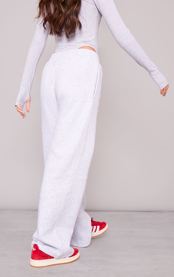 Ash Grey Printed Straight Leg Track Pants image 3