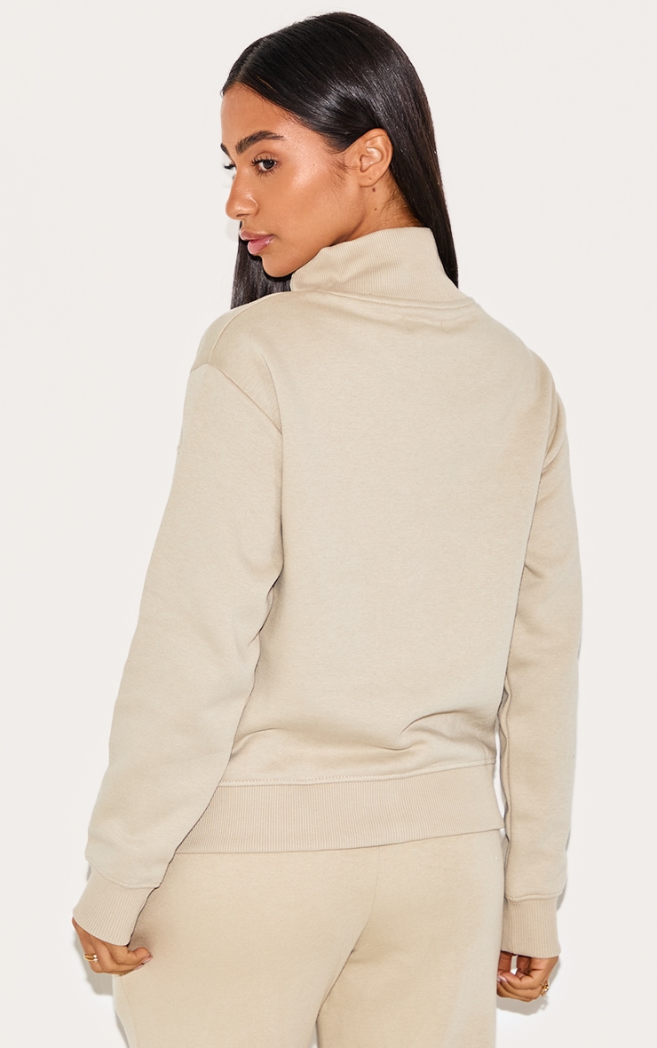 Petite Pebble Seam Detail Zip Through Track Top image 2