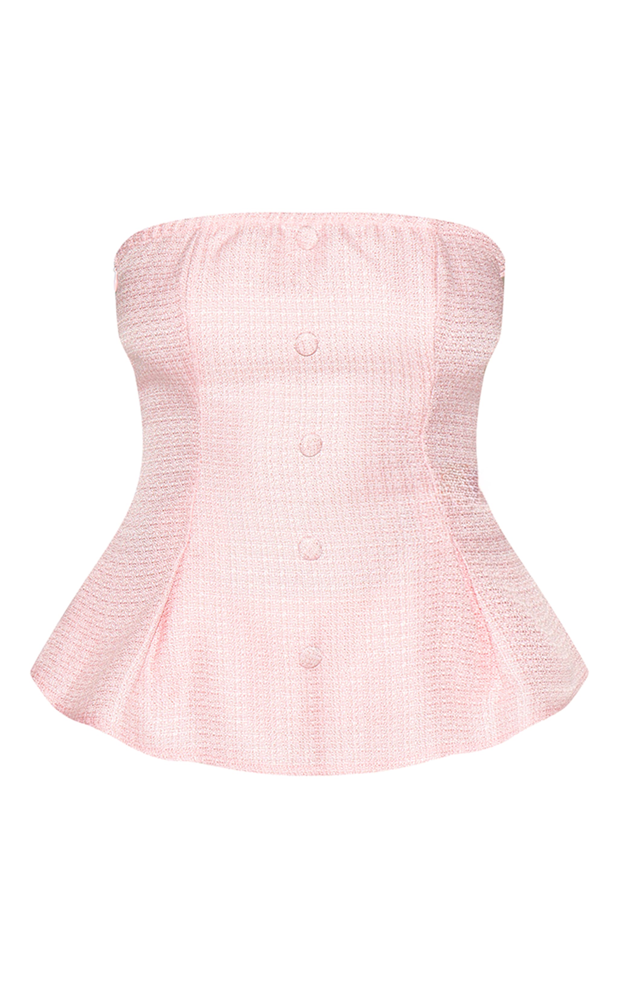 Gilet bouclé rose à boutons image 5