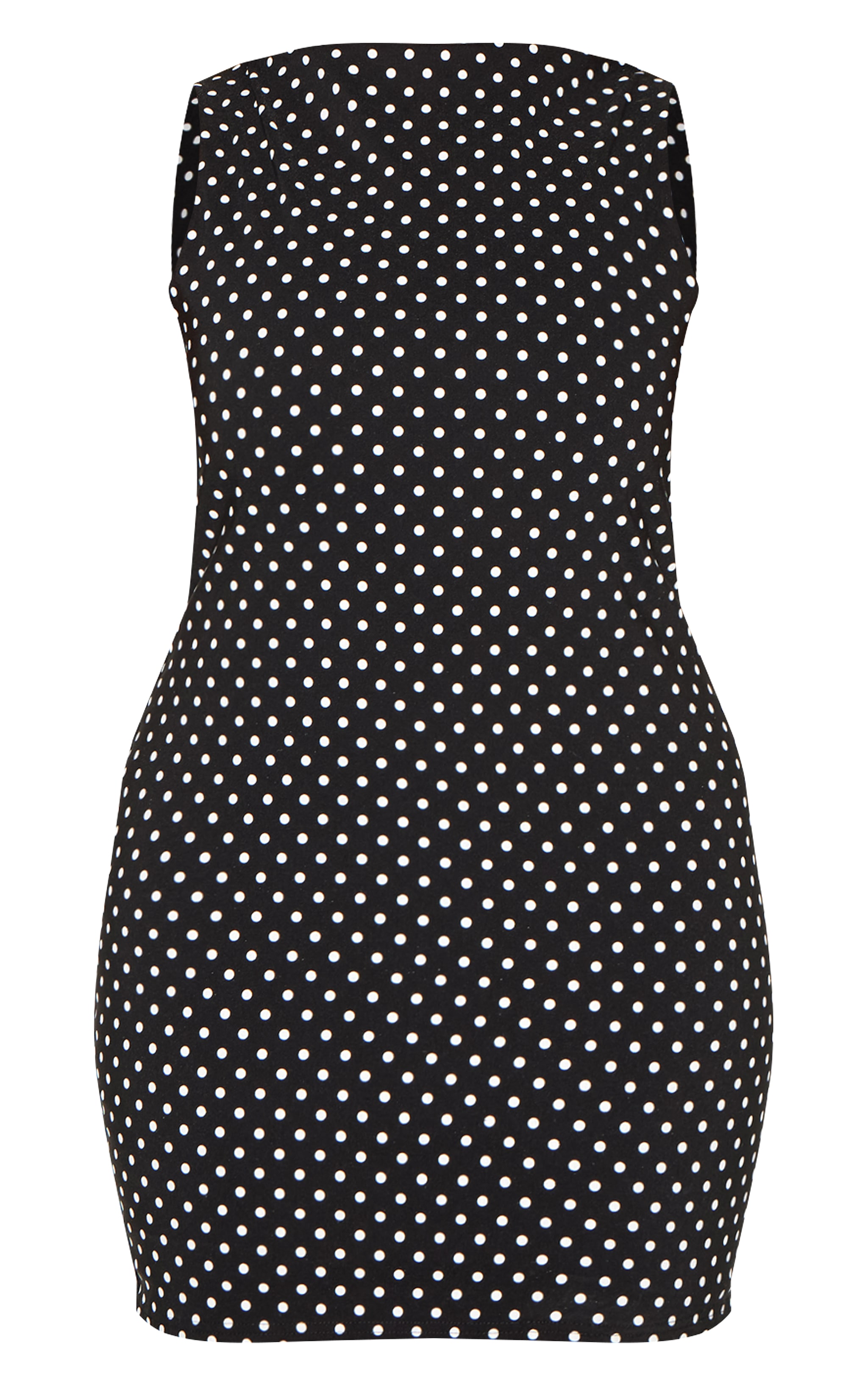 Shape Mini robe noire sur les côtés à pois et col bateau image 5