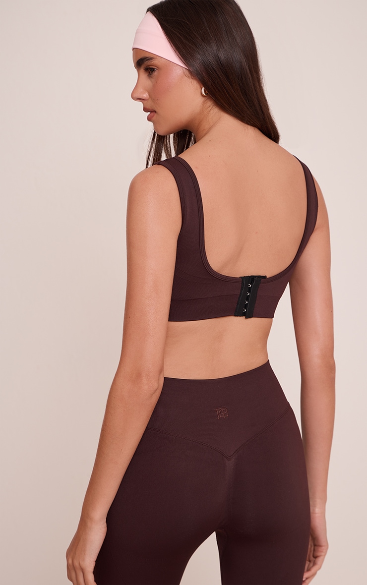 PLT Chocolate Seamless Scoop Sports Bra image 2