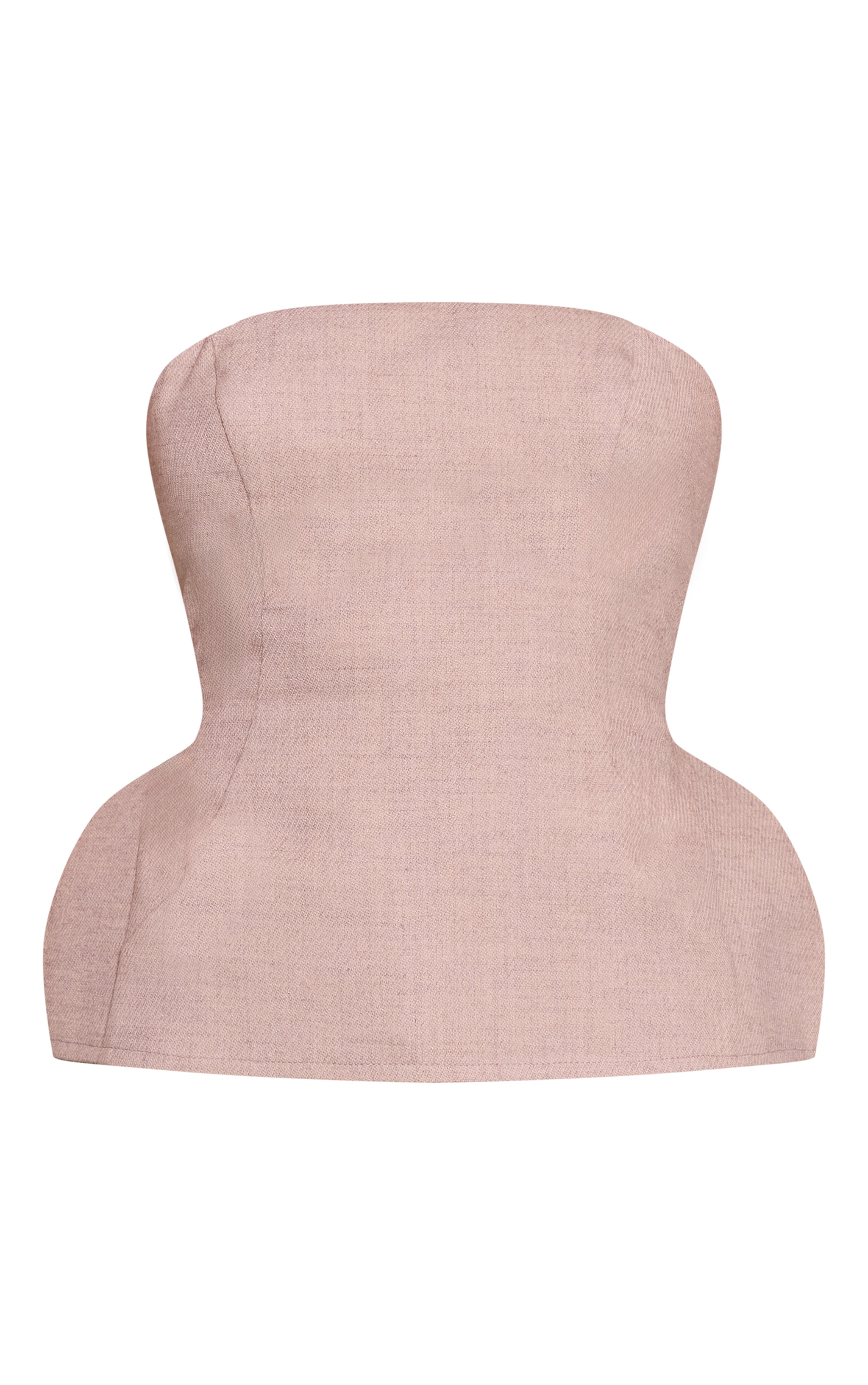Stone Woven Peplum Detail Bandeau Top image 5