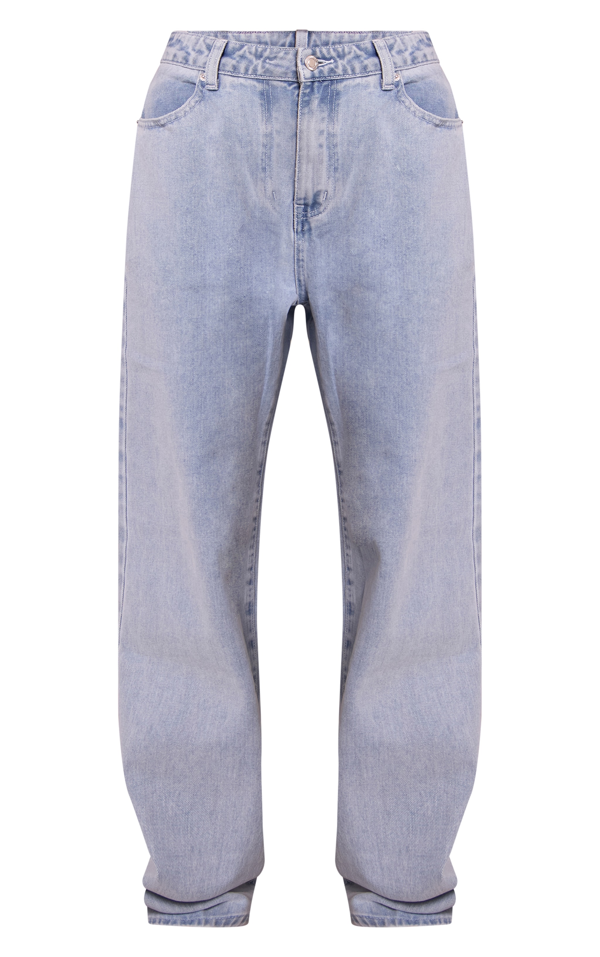 Jean droit bleu clair à taille haute image 5