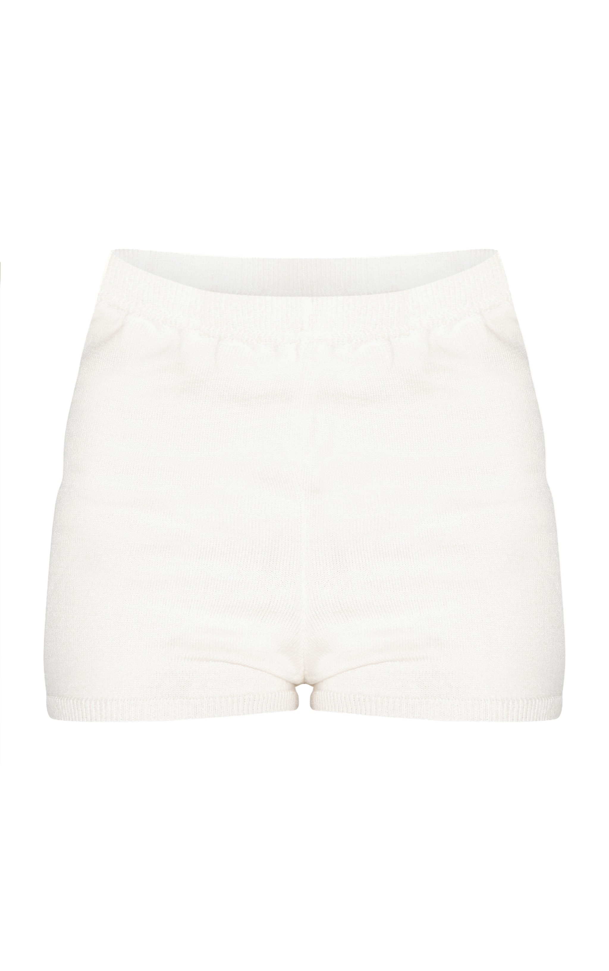 Petite Cream Knitted Shorts image 1
