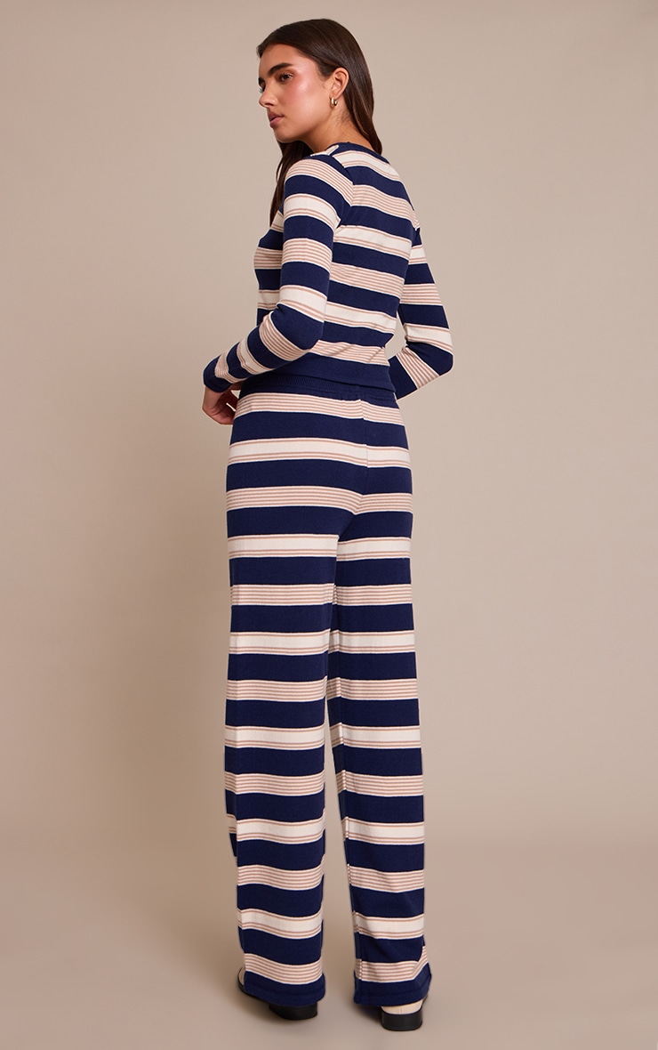 Blue Striped Wide Leg Pant  image 3