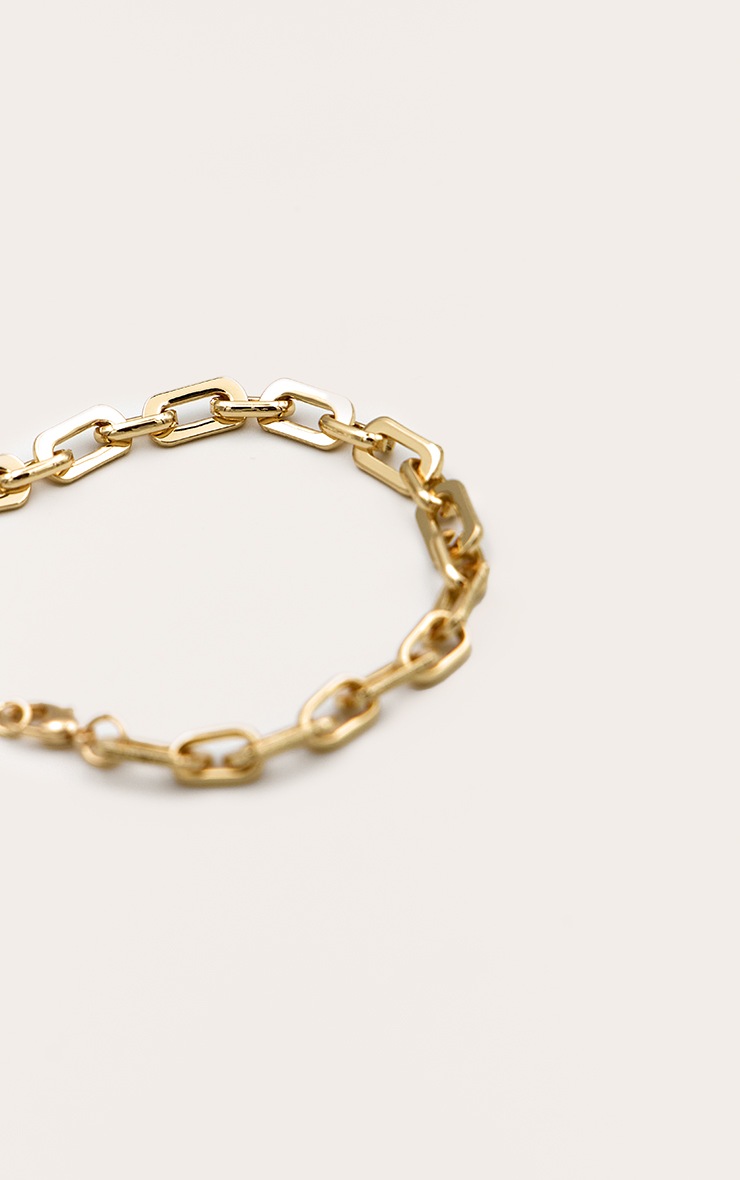 Gold Link Chain Bracelet image 2