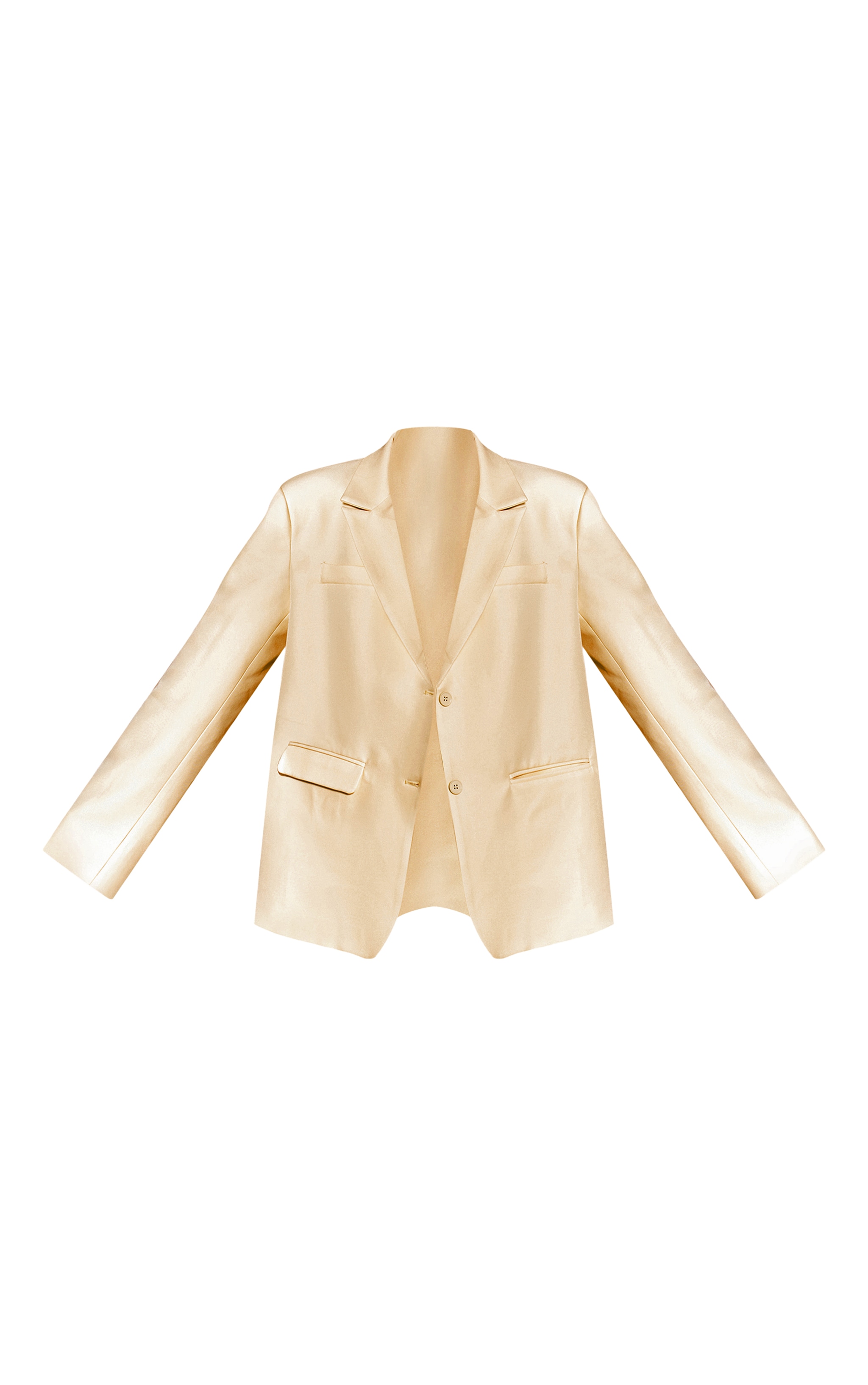 Butter Yellow Tailored Woven Oversized Blazer image 5