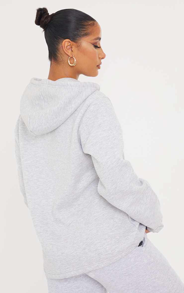 Ash Grey Oversized Zip Through Sweatshirt image 2