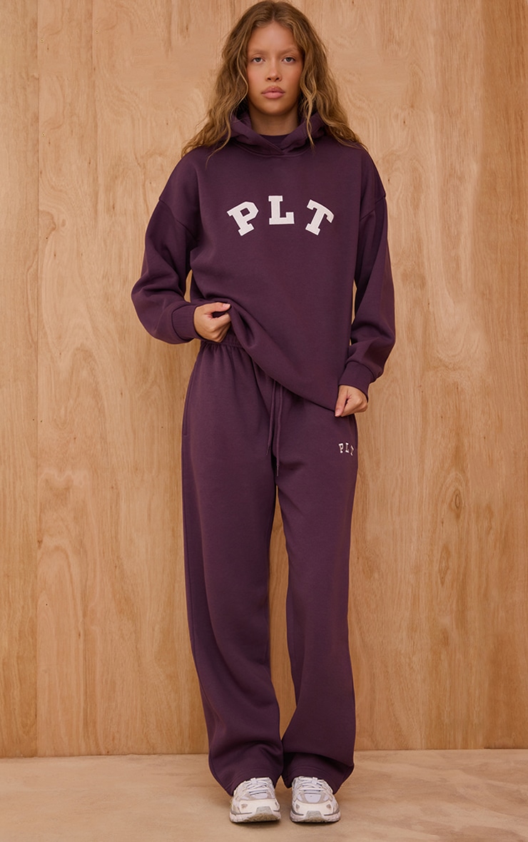 PRETTYLITTLETHING Hoodie oversize prune logo image 3
