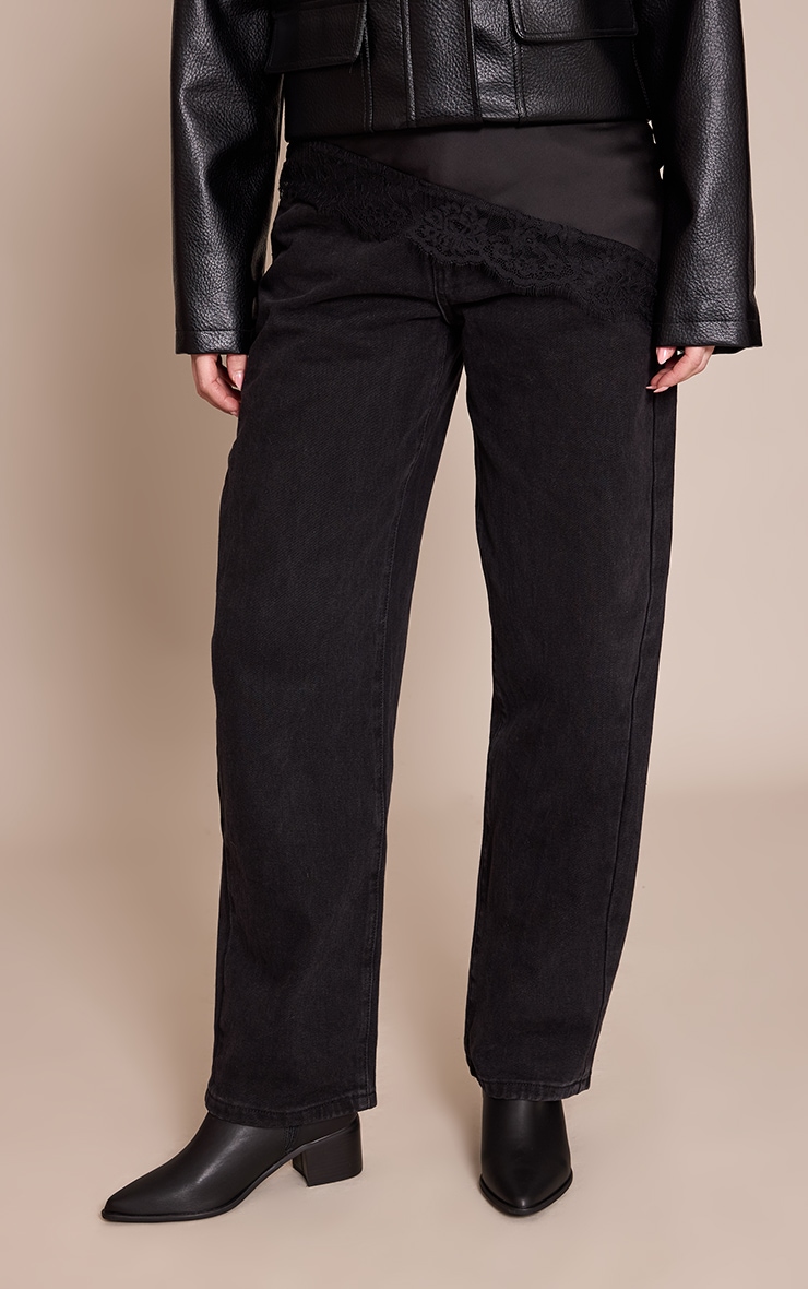 Black Pointed Toe Block Heel Ankle Boot