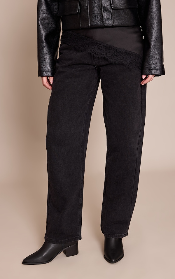 Black Pointed Toe Block Heel Ankle Boot