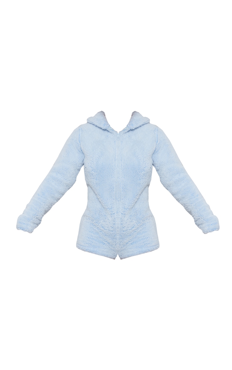 Baby Blue Fluffy Teddy Ear Romper image 5