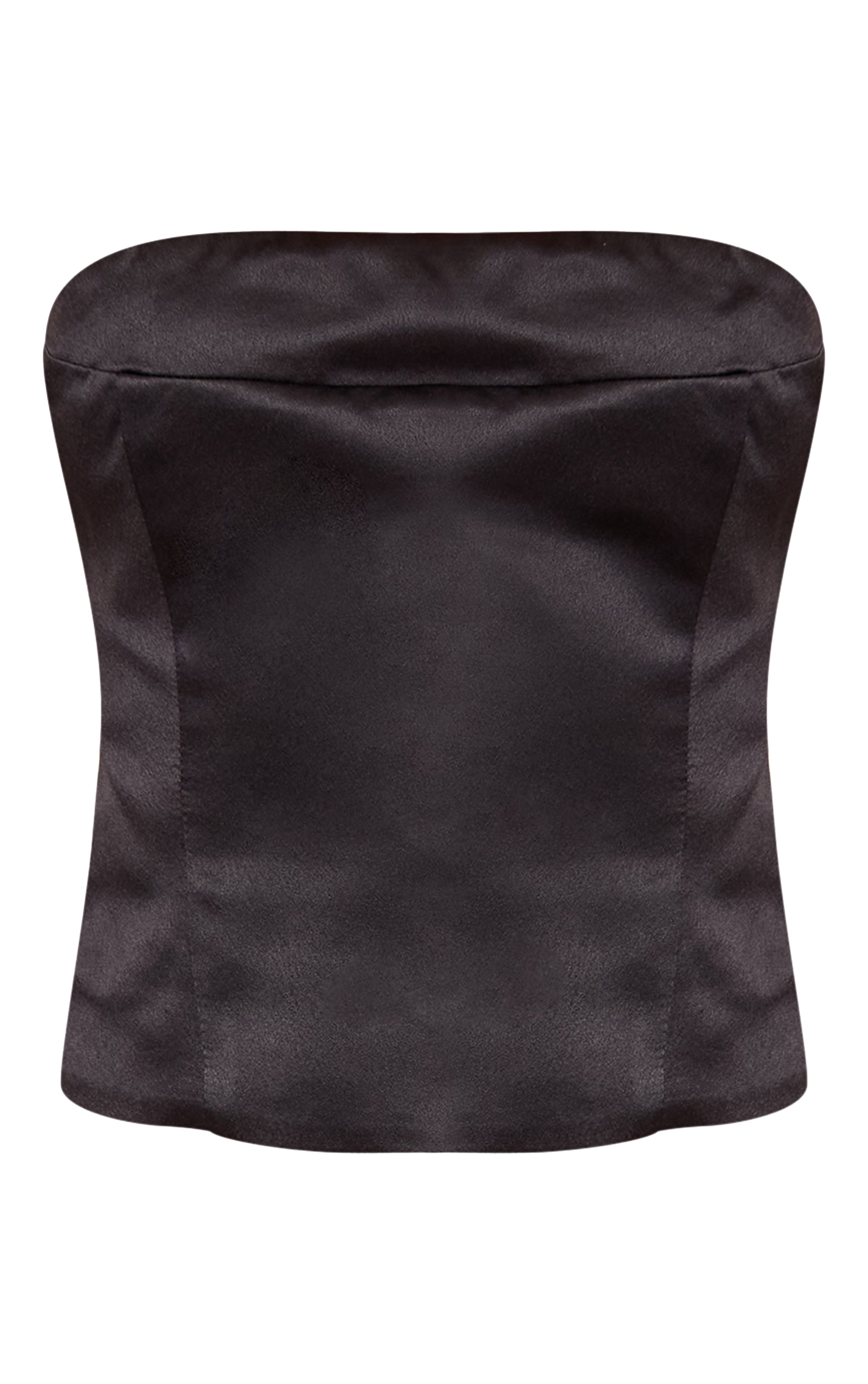 Black Satin Bandeau Top  image 5