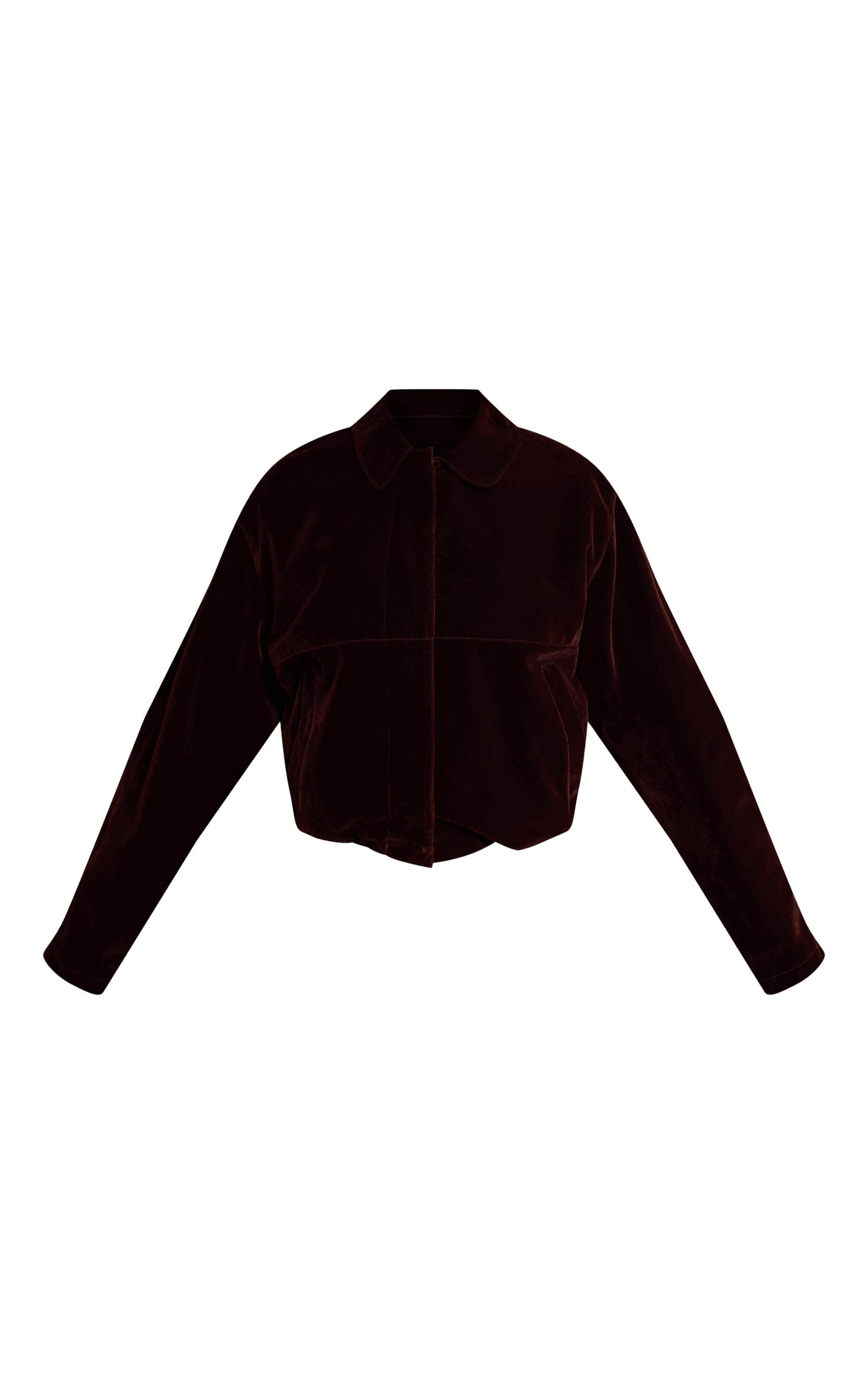 Petite Chocolate Velvet Bomber Jacket  image 5