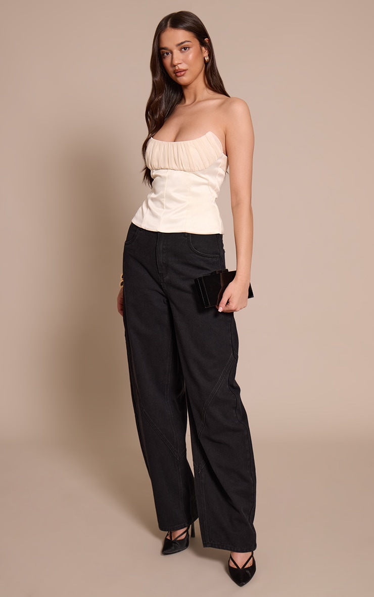 Cream Chiffon Bust Bandeau Corset image 3