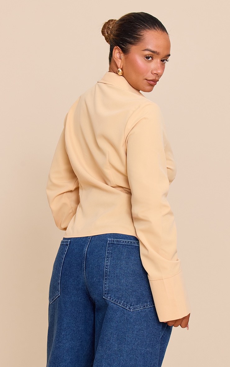 Shape Butter Yellow Cinched Waist Shirt image 2