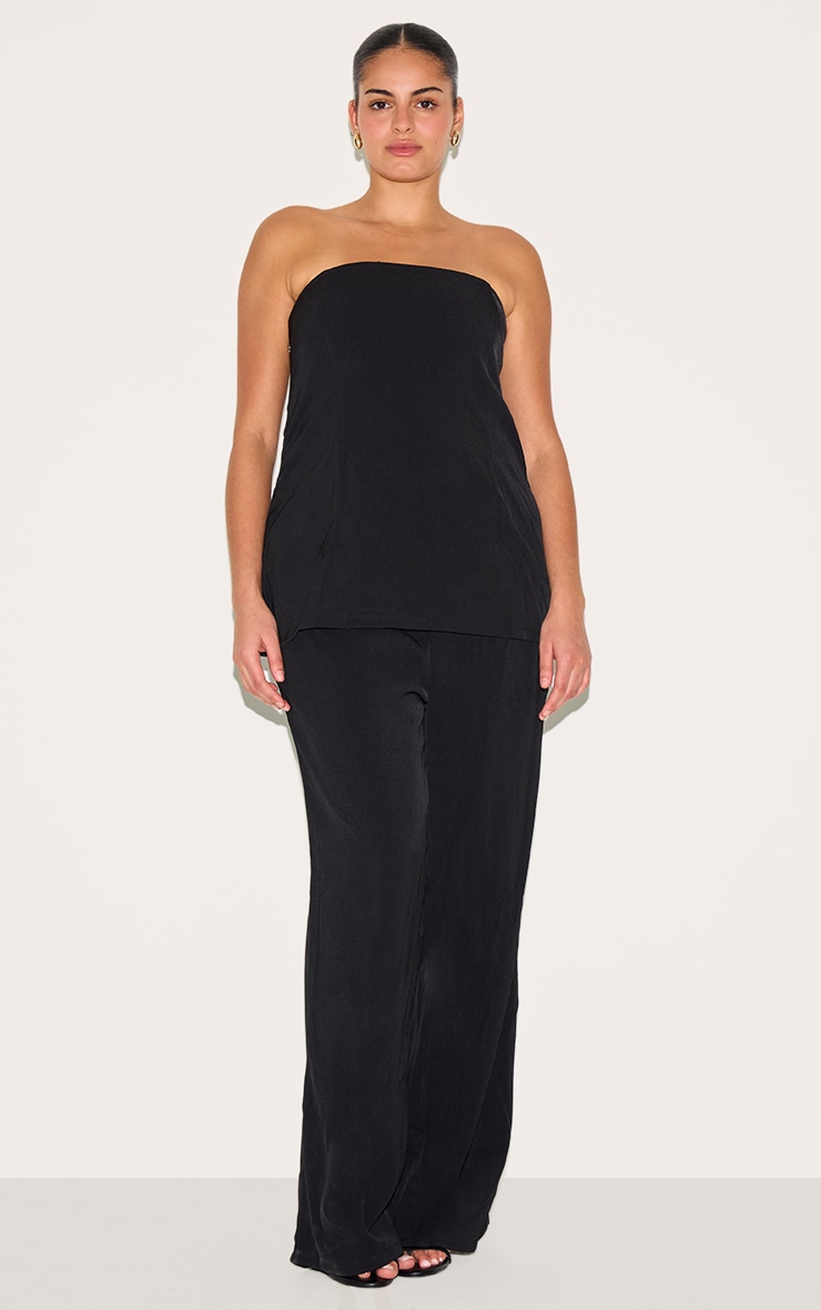 Combinaison évasée longue Plus Noire Tissée Tailleur Bandeau image 3