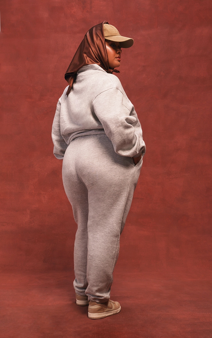 Plus Grey Marl V Neck Sweater image 2