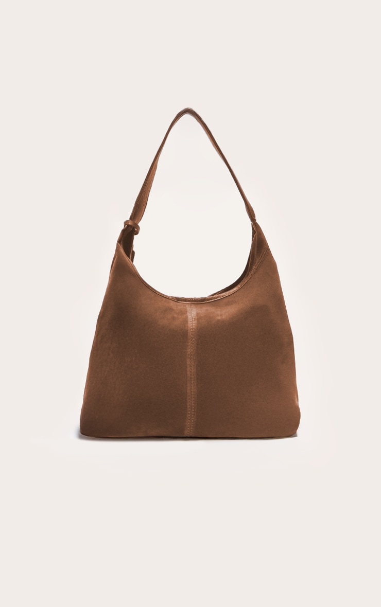 Tan Faux Suede Tote Bag image 3