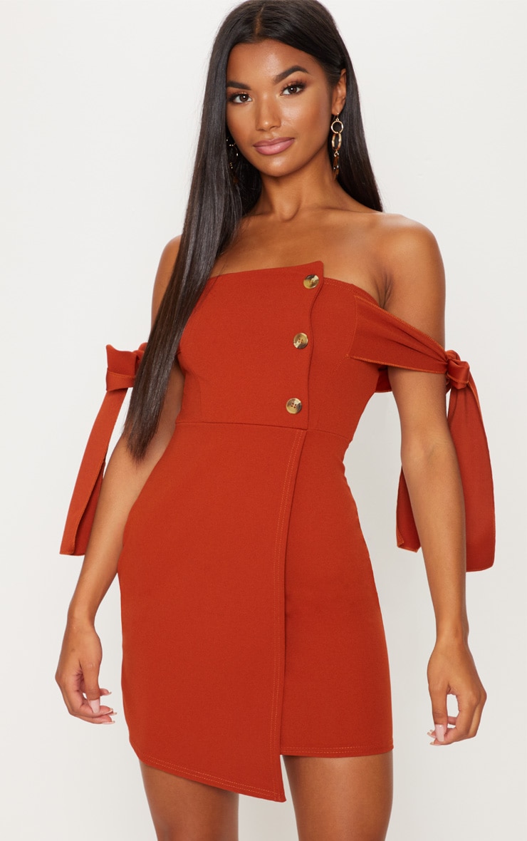 Tie best sale sleeve dress