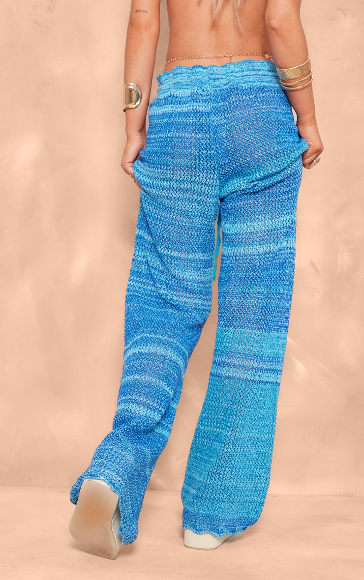 Blue Marl Crochet Beach Pants image 3