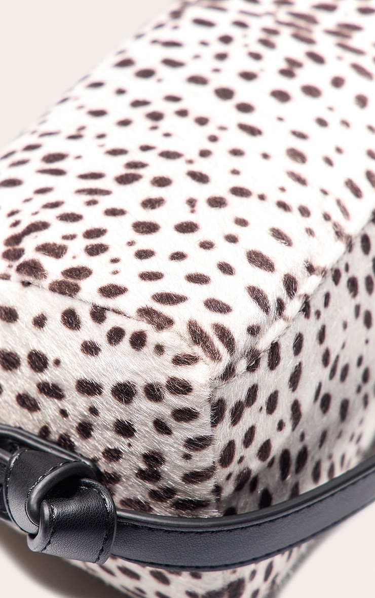 Dalmation Print Pony Hair Baguette Shoulder Bag image 5