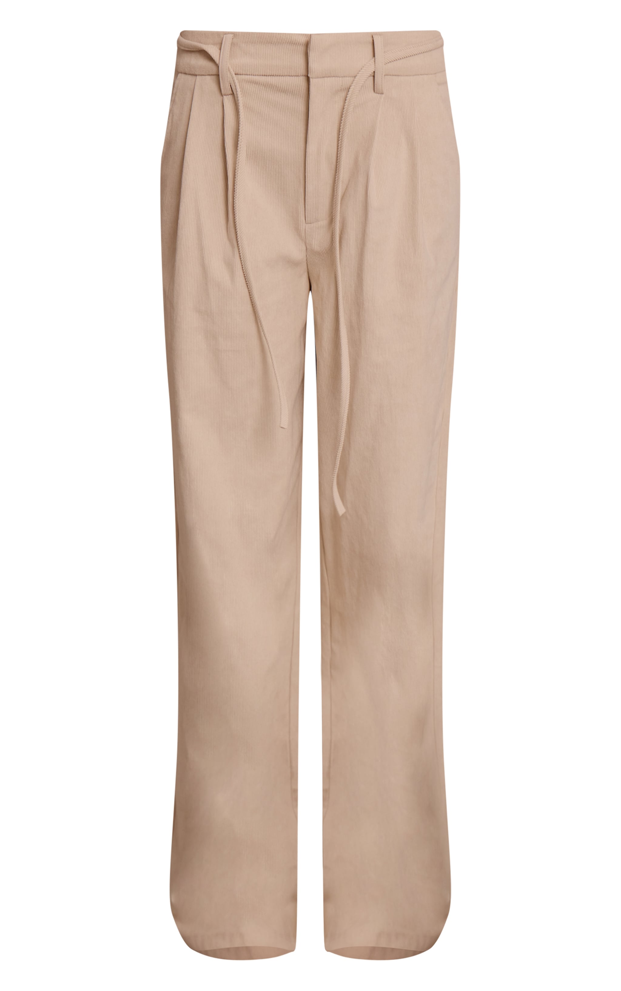 Sand Cord Tailored Tie Detail Wide Leg Pants image 5
