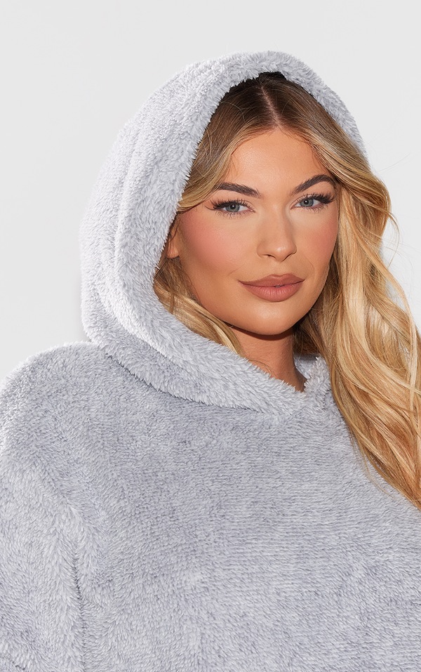 Grey Hooded Blanket PrettyLittleThing AUS