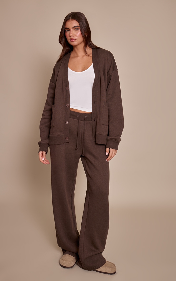 Chocolate Wide Leg Drawstring Sweatpants image 2