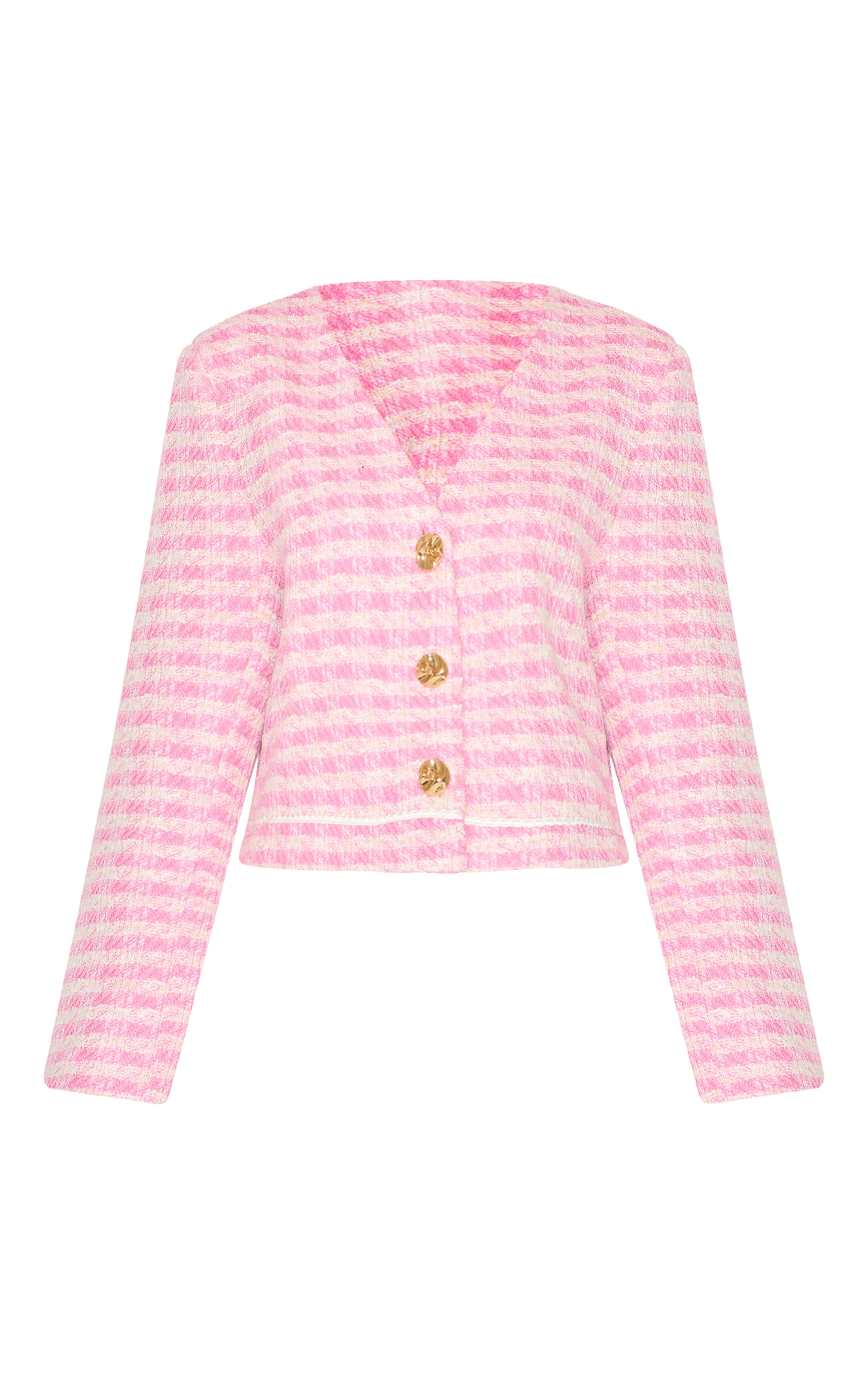 Petite Pink Tweed Tailord Fitted Jacket image 5