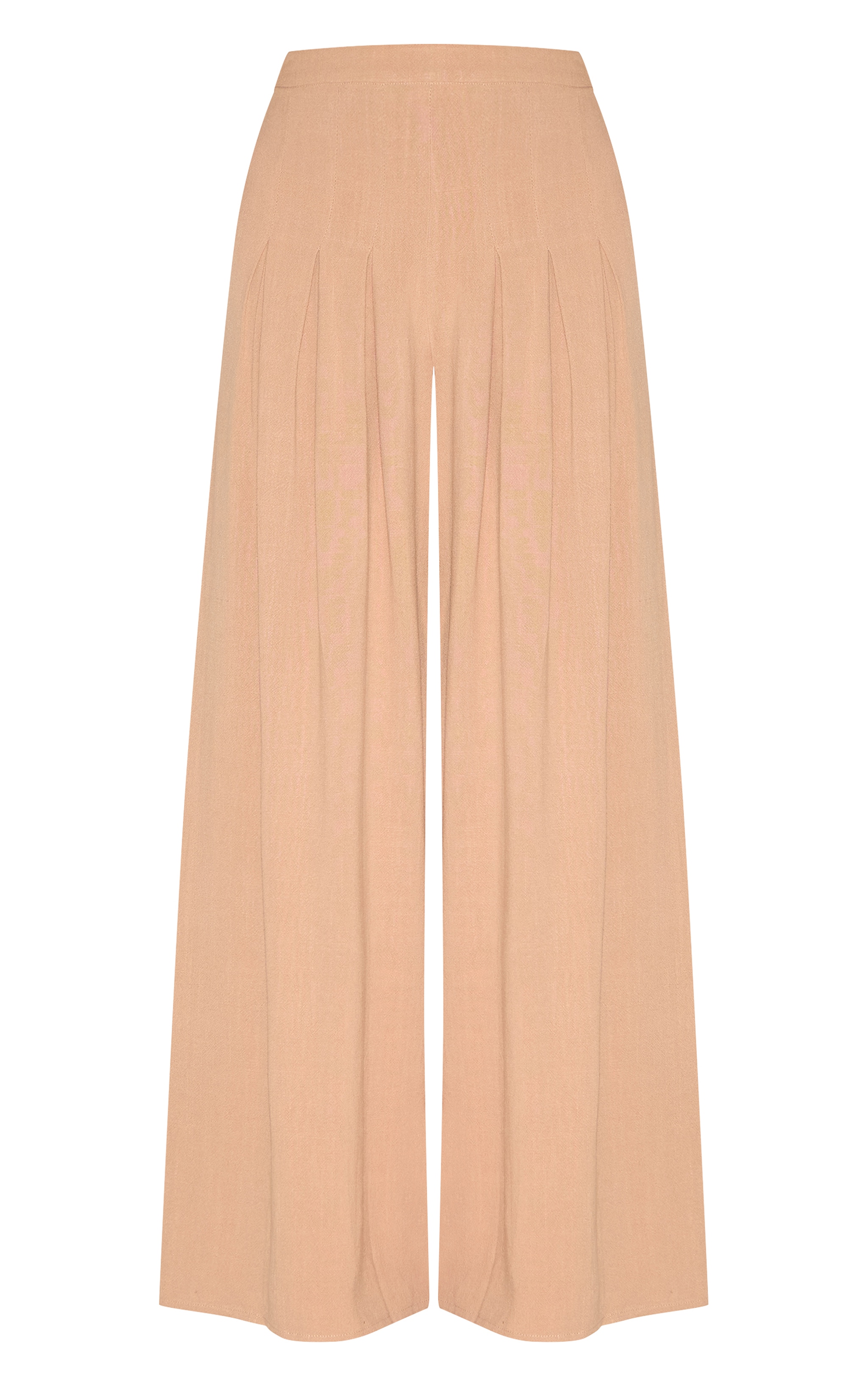 【YOURNUS】Herringbone Stitch Mocha Wide Pants LESET Yoshi Classic Tie Pant in Mocha Brown Stripe in Cotton