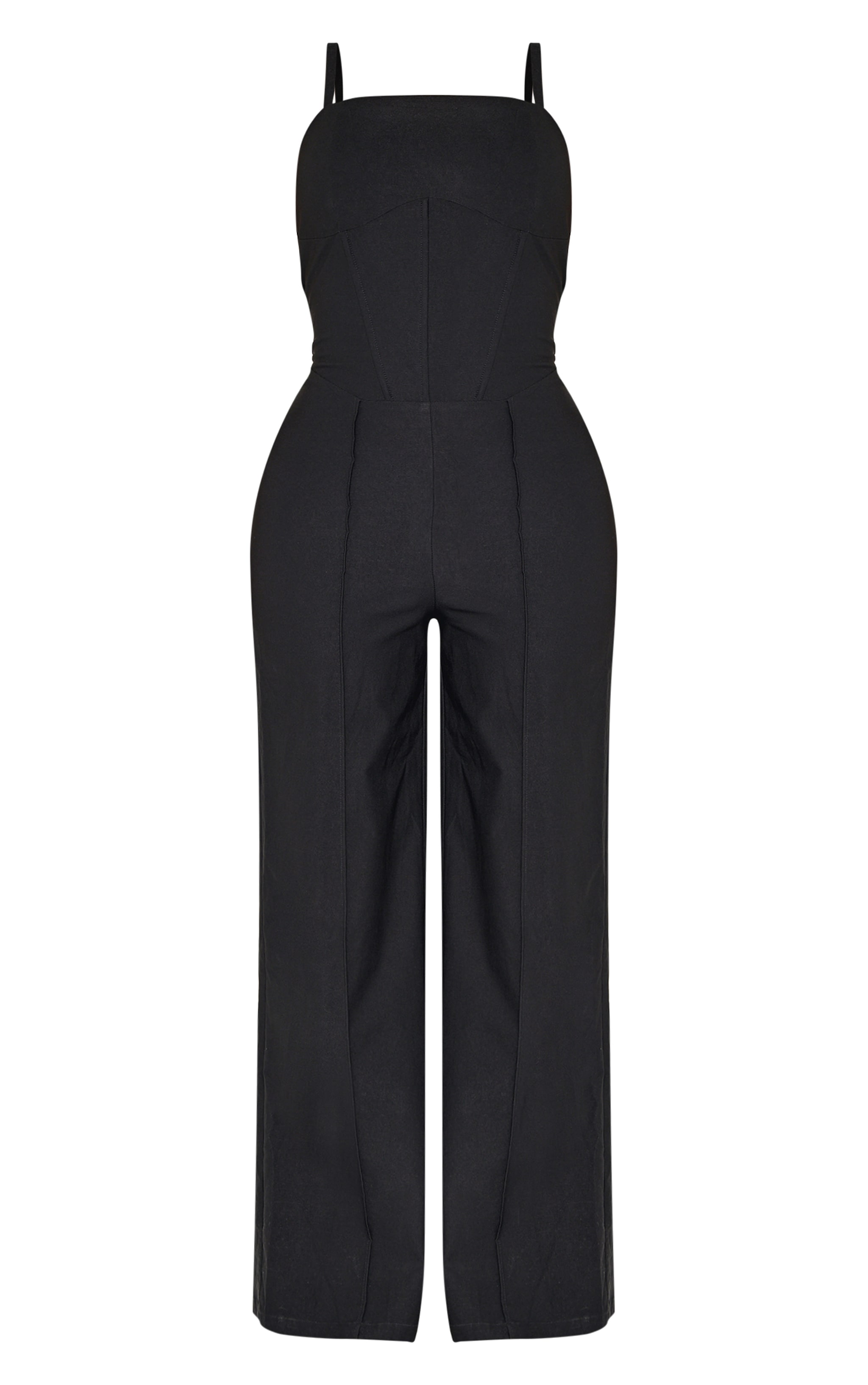 Shape Black Tailored Corset Wide Leg Jumpsuit image 5
