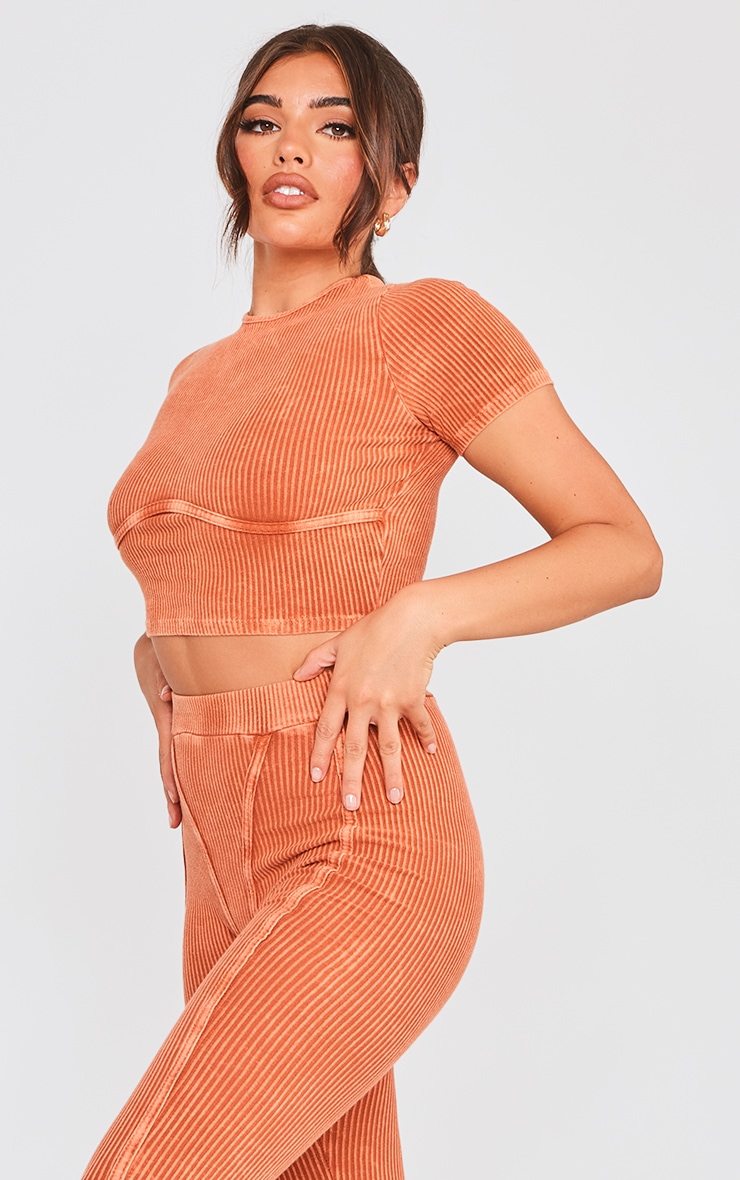 Rust Mineral Wash Top & Legging Set image 1