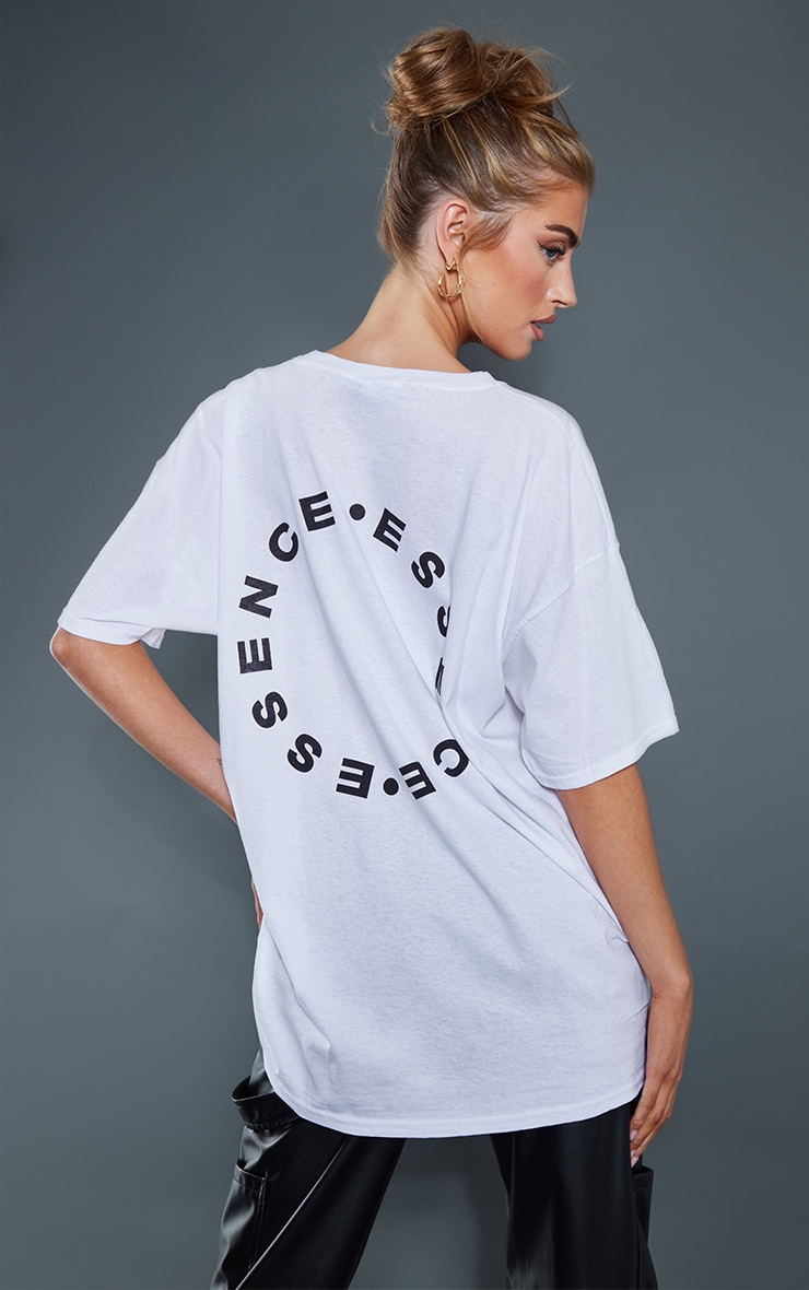 White Essence Print T Shirt