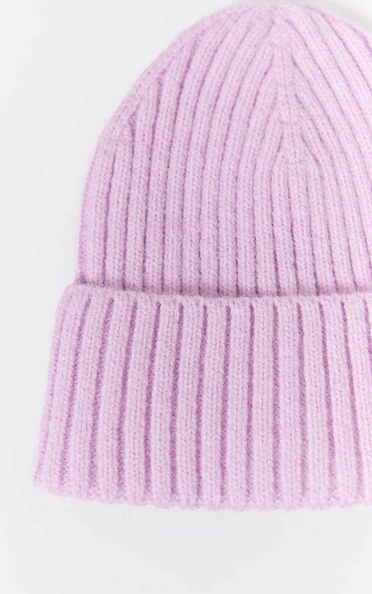 Bonnet côtelé rose image 3