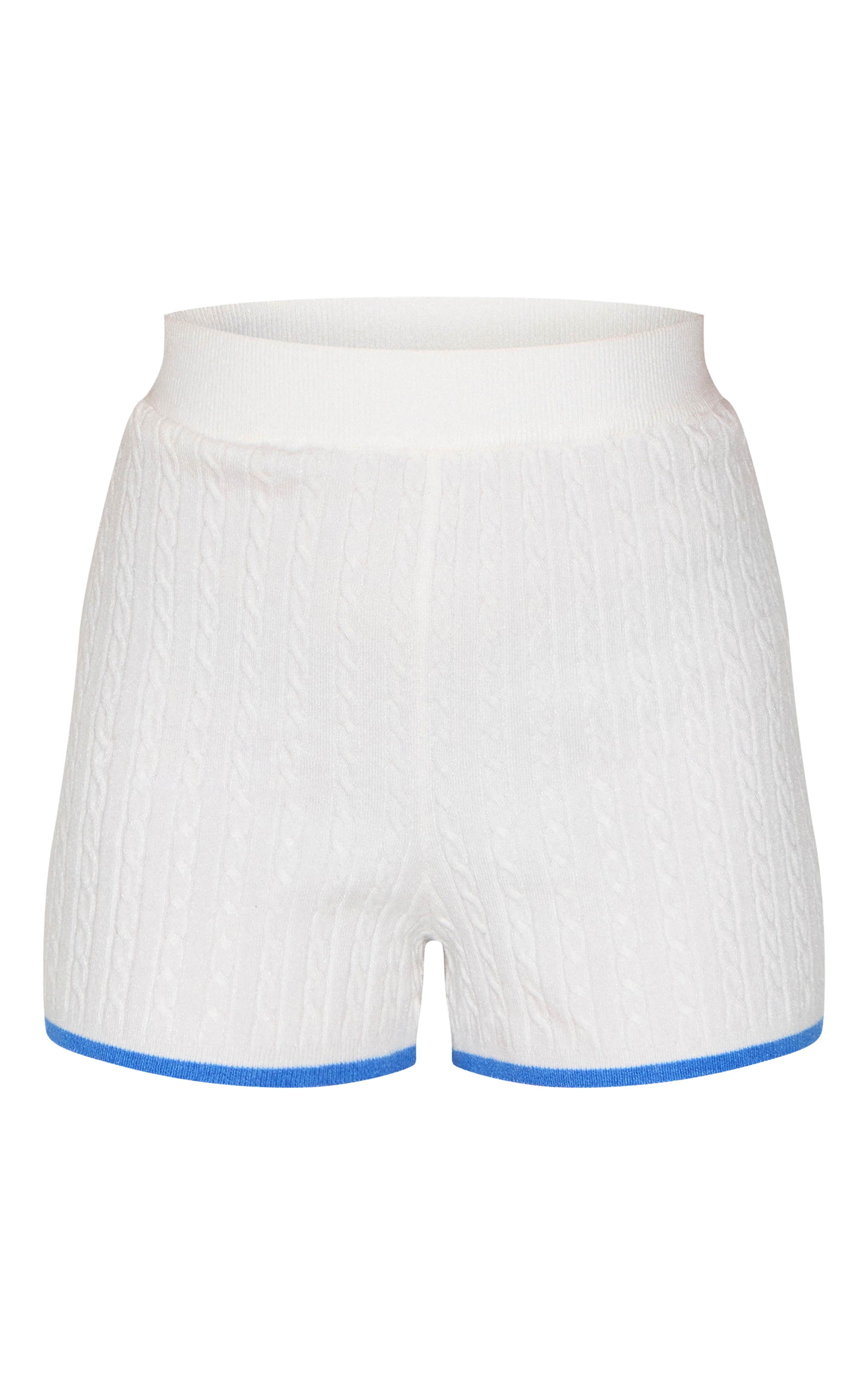 Petite Cream Knitted Hot Pants image 6