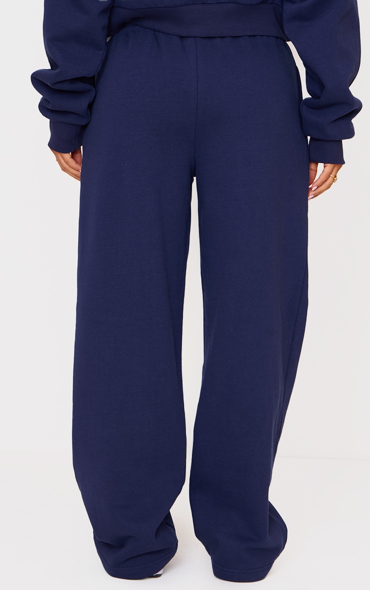 Petite Navy Printed Straight Leg Sweatpants image 3