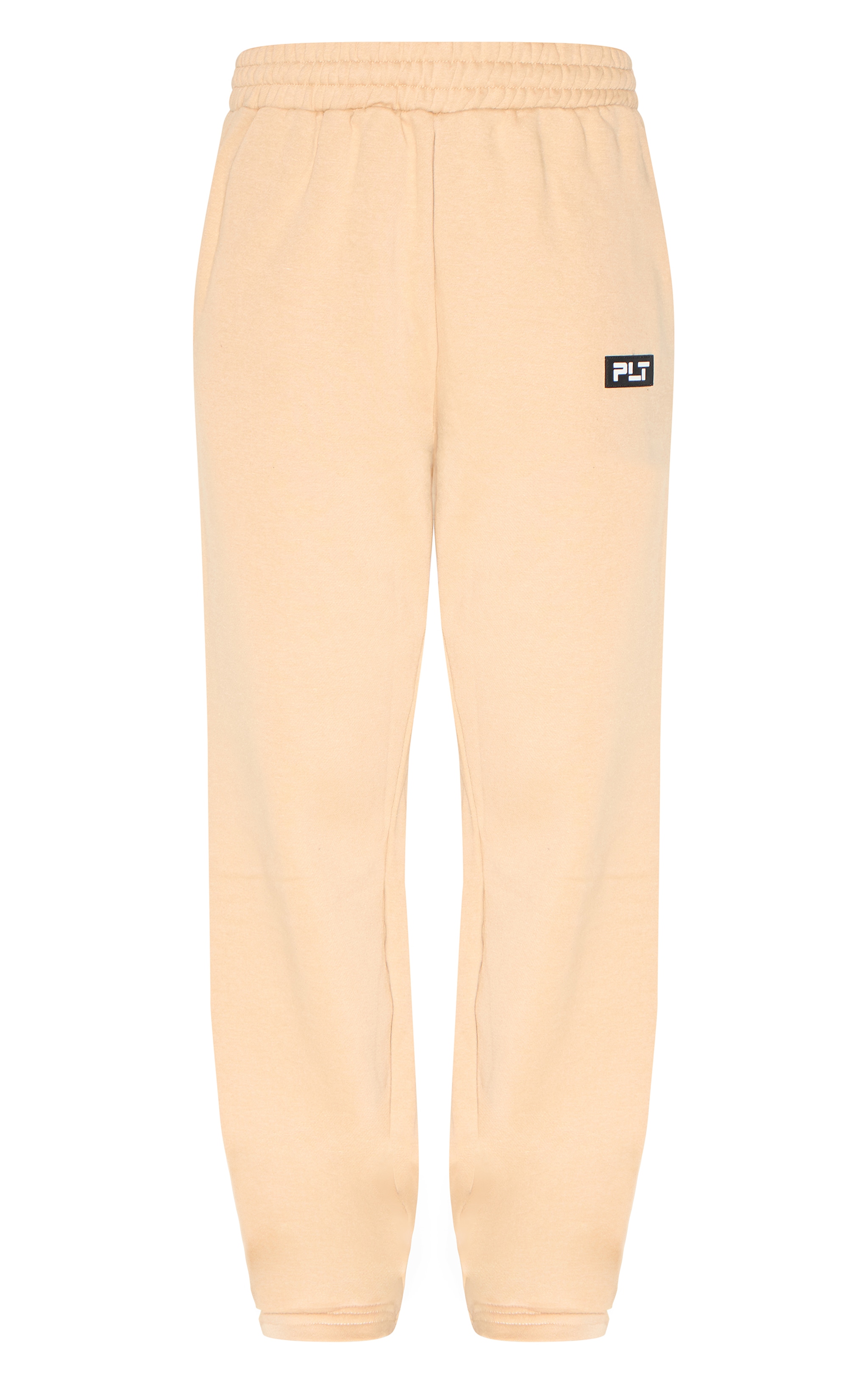 PRETTYLITTLETHING Sand Badge Detailed Straight Leg Sweatpants image 5