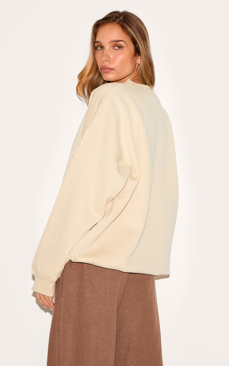 Stone Oversized Longline Sweatshirt image 2