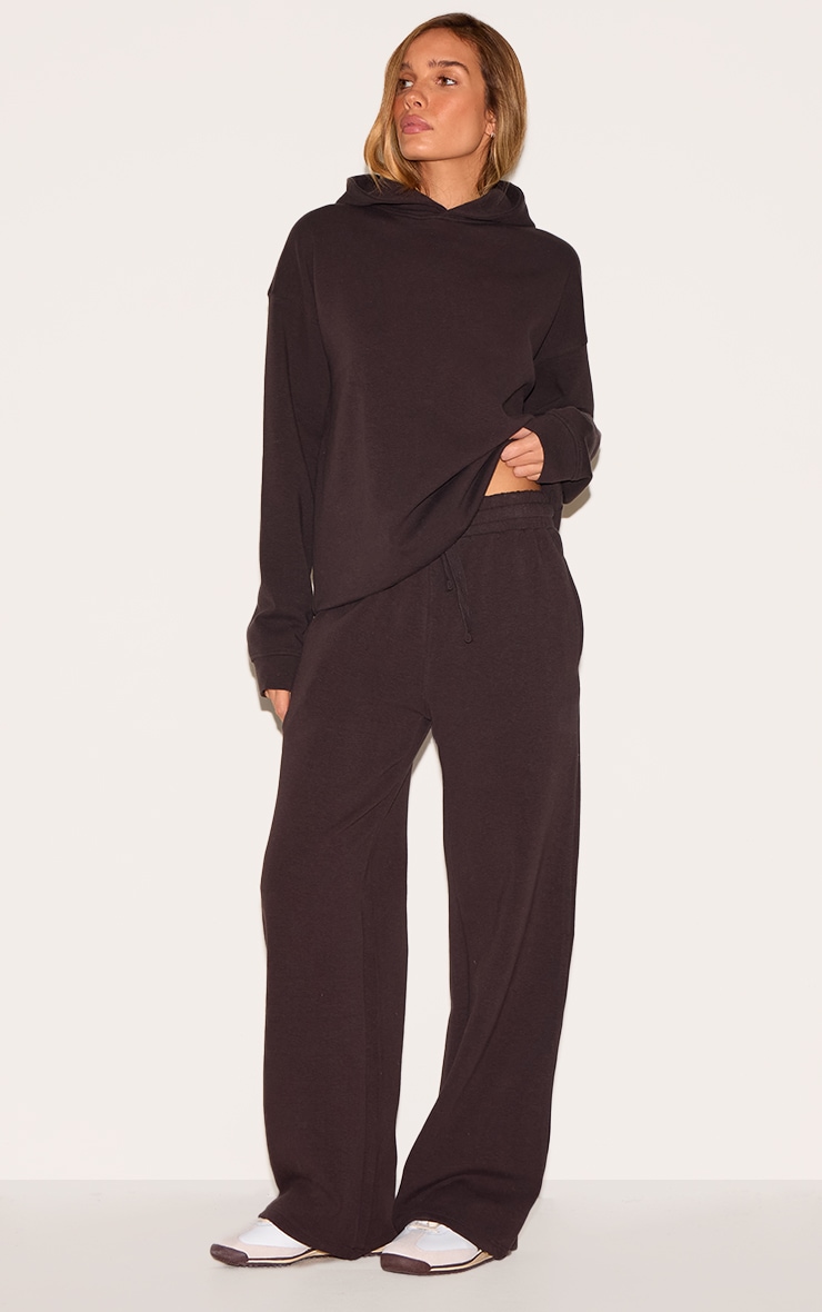 Espresso Premium Interlock Oversized Hoodie image 3