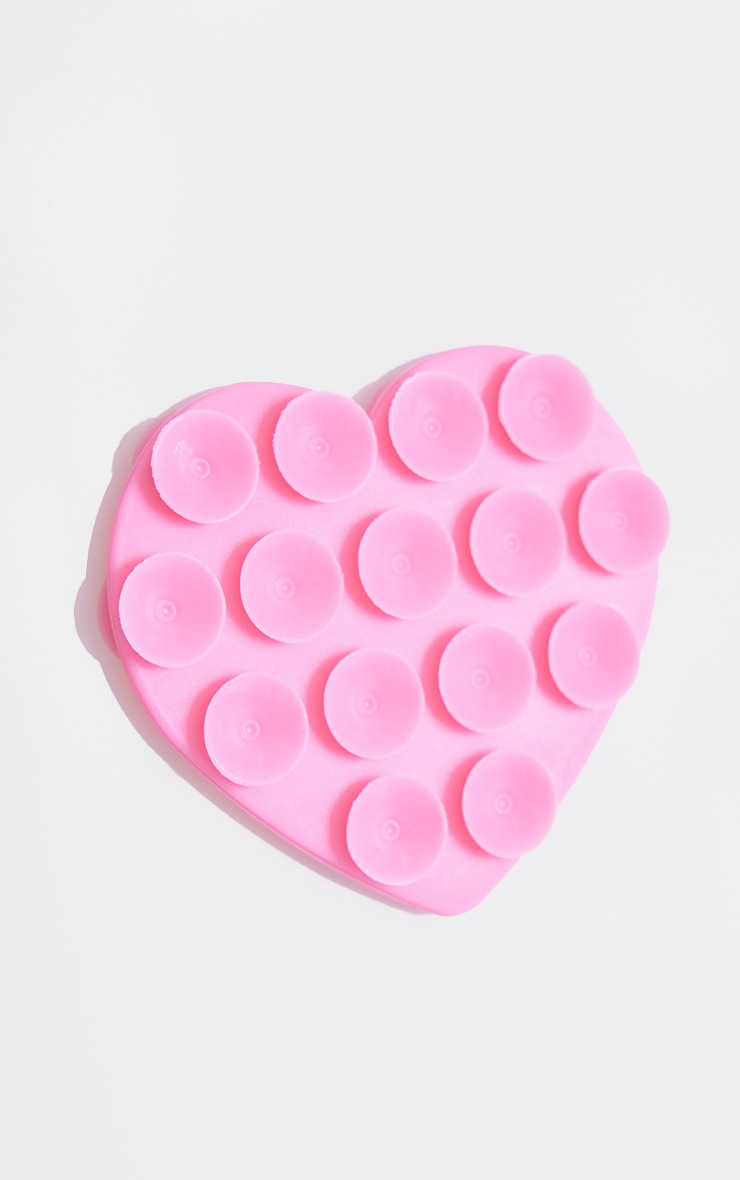 STICKYBESTIE Pink Heart Suction Phone Holder image 3