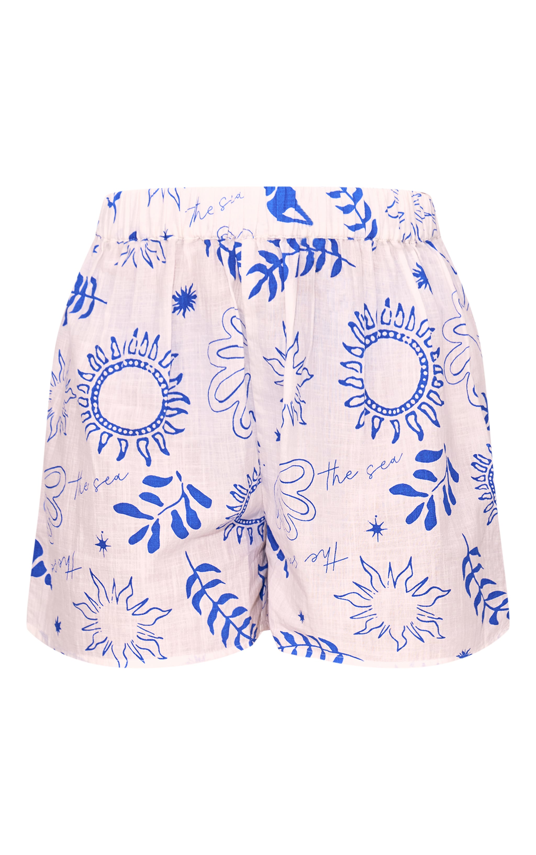 White Sea Print Beach Shorts image 6