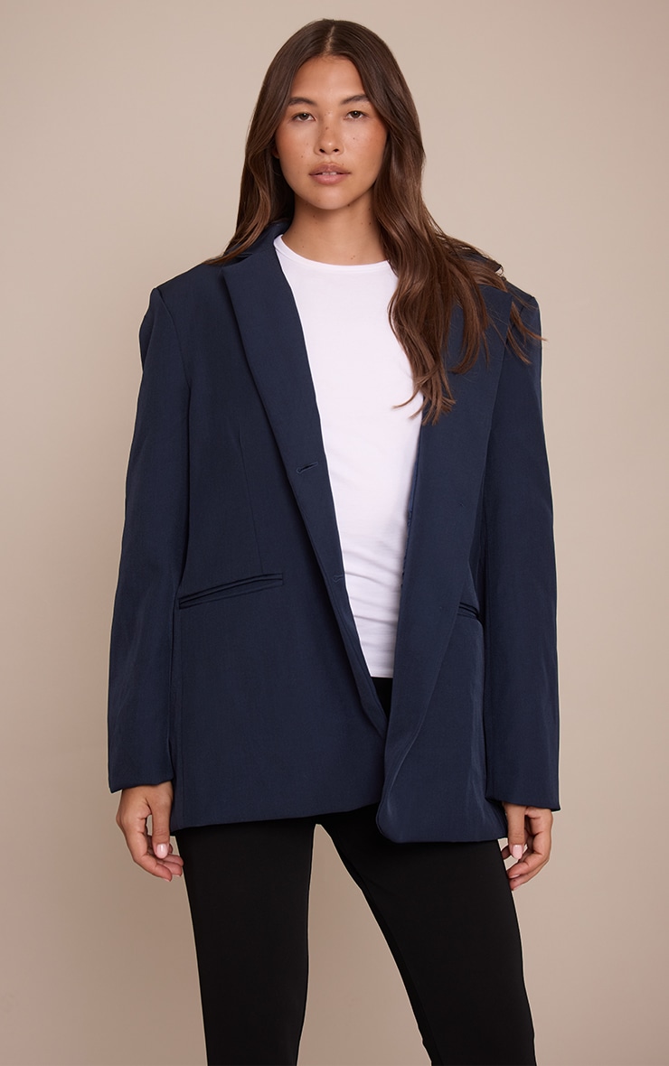 Navy Oversized Blazer image 1