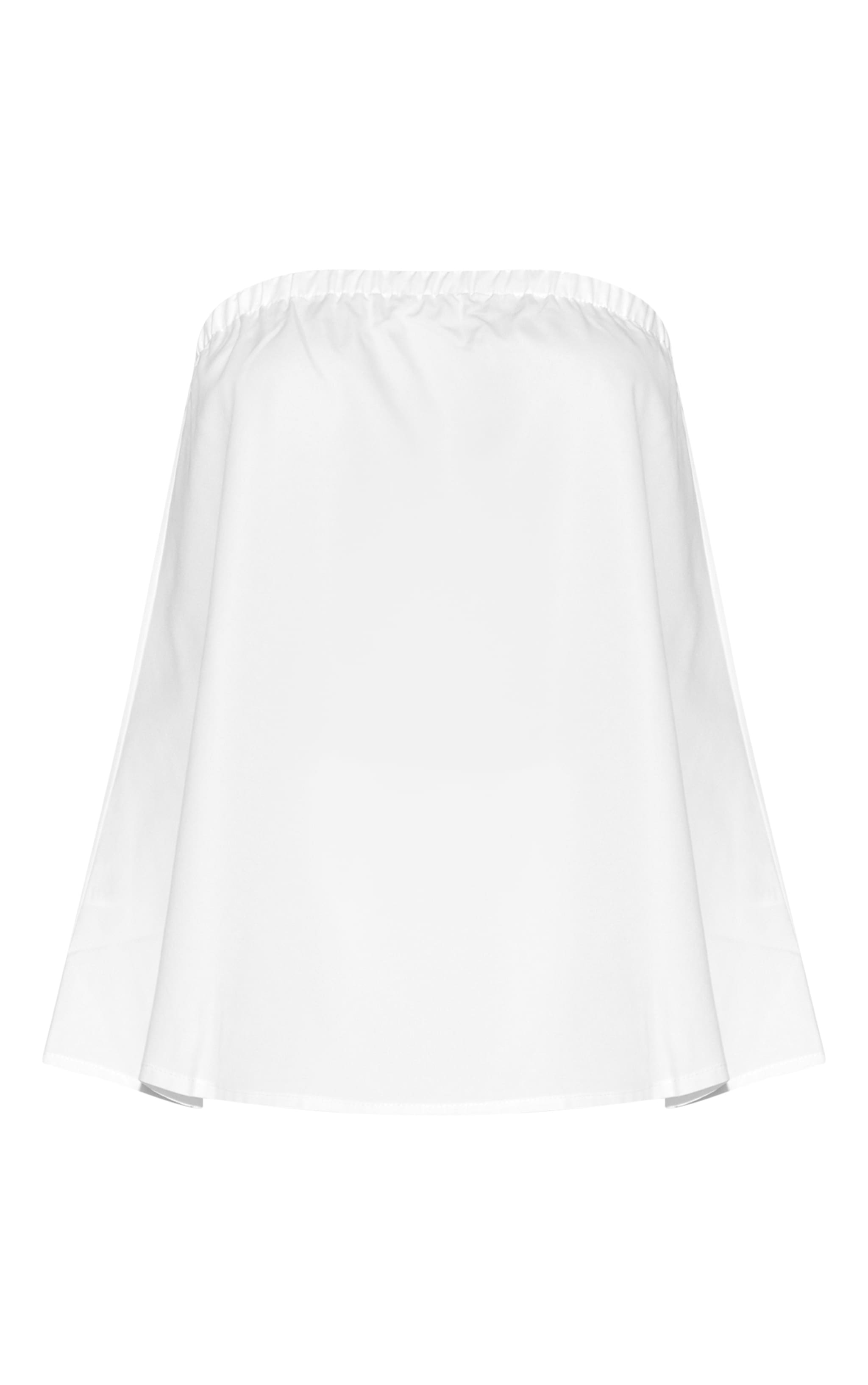 Top bustier long fluide tissé blanc image 5